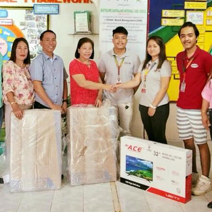 We donated 7 television sets to Bartolome Sangalang National High School in Guimba to replace the stolen TVs. We donated 7 television sets to Bartolome Sangalang National High School in Guimba to replace the stolen TVs.