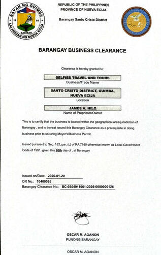 Barangay Clearance Barangay Clearance
