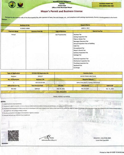Guimba Mayor&#39;s Permit